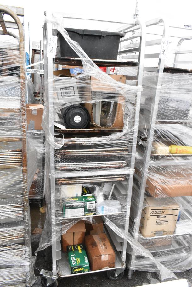 Metal Commercial Pan Transport Rack on Commercial Casters w/ Contents Including Baking Pans. - Image 3 of 9