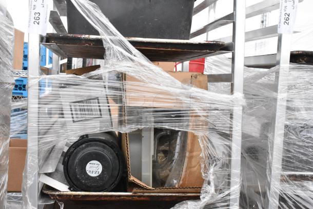 Metal Commercial Pan Transport Rack on Commercial Casters w/ Contents Including Baking Pans. - Image 8 of 9