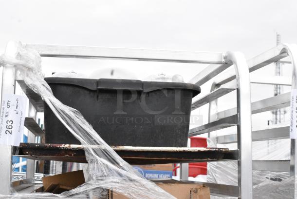 Metal Commercial Pan Transport Rack on Commercial Casters w/ Contents Including Baking Pans. - Image 9 of 9