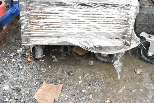 Metal Commercial Pan Transport Rack on Commercial Casters w/ Contents Including Metal Baking Pans. - Image 4 of 6