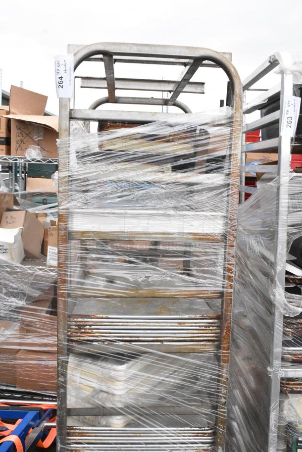 Metal Commercial Pan Transport Rack on Commercial Casters w/ Contents Including Metal Baking Pans. - Image 6 of 6