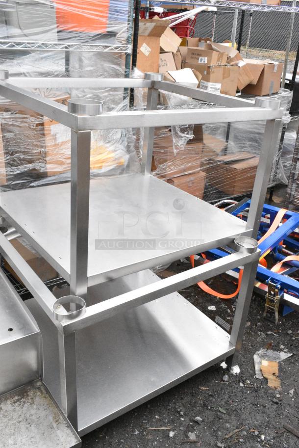2 Metal Equipment Stand w/ Under Shelf. 2 Times Your Bid! - Image 1 of 6