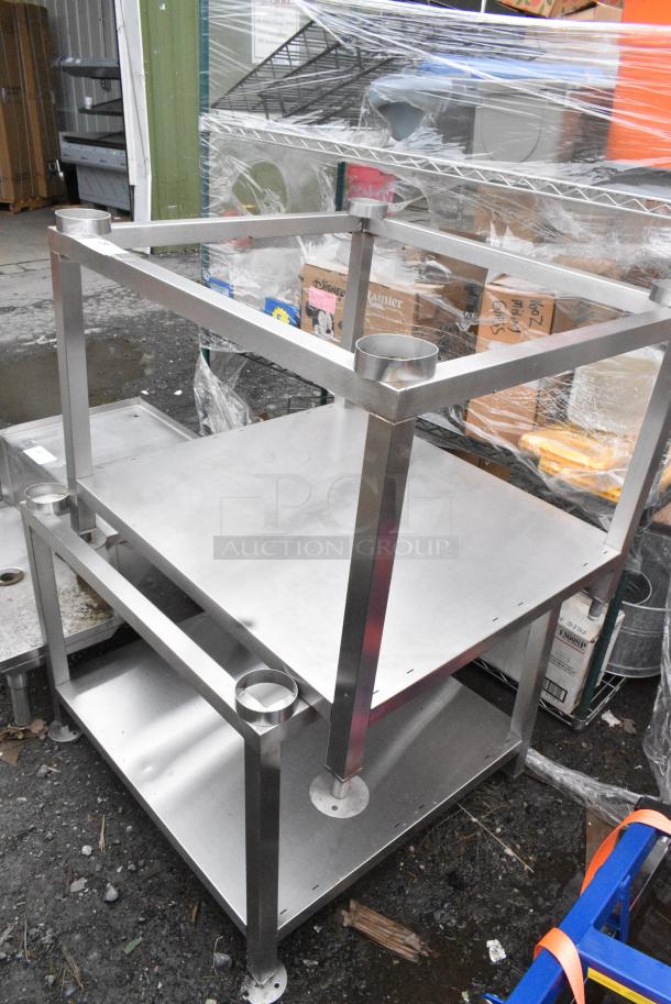 2 Metal Equipment Stand w/ Under Shelf. 2 Times Your Bid! - Image 2 of 6