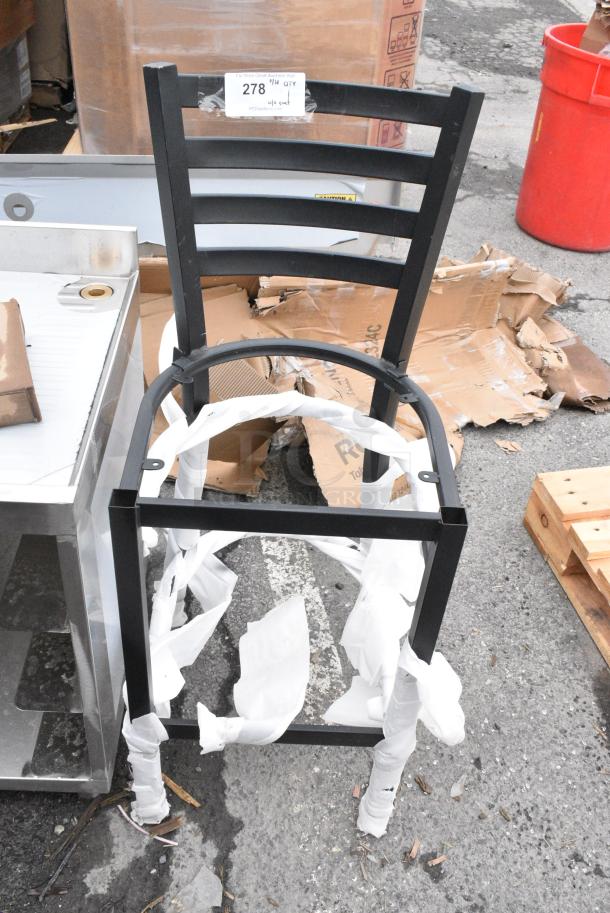 BRAND NEW SCRATCH AND DENT! Black Metal Bar Height Chair Frame. - Image 1 of 5