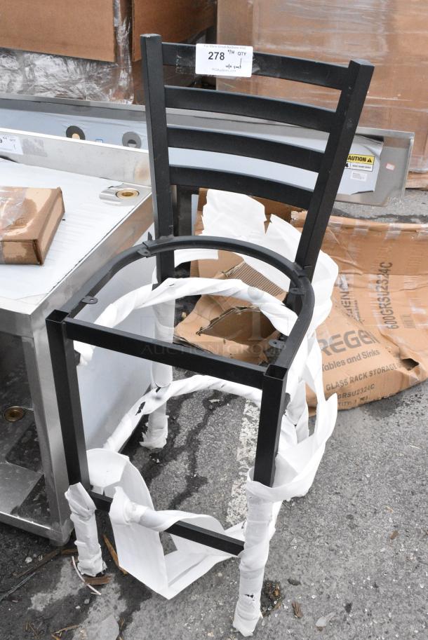 BRAND NEW SCRATCH AND DENT! Black Metal Bar Height Chair Frame. - Image 4 of 5