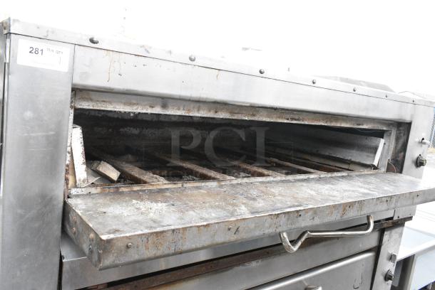 2 Montague 25P-2 Stainless Steel Commercial Natural Gas Powered Single Deck Gas Powered Pizza Oven. 2 Times Your Bid! - Image 3 of 9