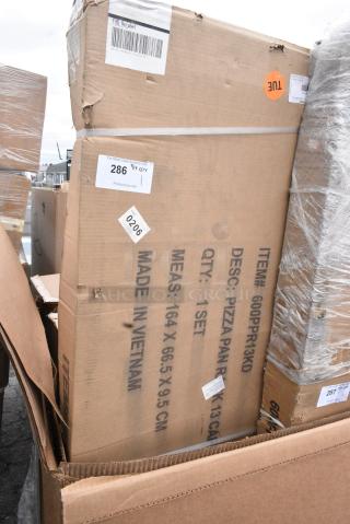 BRAND NEW SCRATCH AND DENT! Regency 600PPR13KD 13 Pan End Load Pizza Dough Box Rack - Unassembled. May Be Missing Pieces.