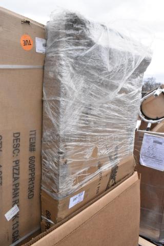 BRAND NEW SCRATCH AND DENT! Regency 600PR20316K 20 Pan End Load Stainless Steel Bun / Sheet Pan Rack - Unassembled. May Be Missing Pieces