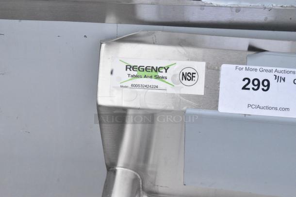 BRAND NEW SCRATCH AND DENT! Regency 600S32424224 Stainless Steel 3 Bay Sink w/ Dual Drain Boards. - Image 8 of 8