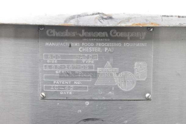 Chester-Jensen Batch Stainless Steel Commercial Floor Style 500 Gallon Jacketed Mix Tank w/ Hinge Lid. - Image 9 of 9