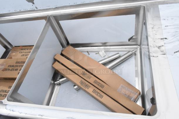 BRAND NEW SCRATCH AND DENT! Regency 600S3242424C Stainless Steel Commercial L Shaped 3 Bay Sink w/ Dual Drain Boards. Bays 24x24x14. Drain Boards 22x25 - Image 4 of 8