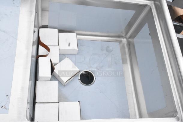 BRAND NEW SCRATCH AND DENT! Regency 600S1242424L Stainless Steel Single Bay Sink w/ Left Side Drain Board. No Legs. - Image 5 of 6