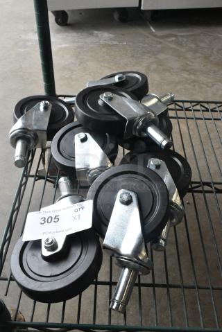 ALL ONE MONEY! Lot of 8 Commercial Casters.