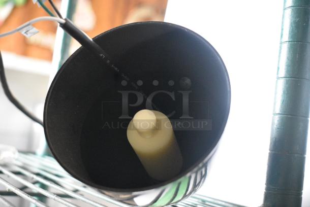 2 2 BRAND NEW SCRATCH AND DENT! ServIt 423HLS85BK 8' Cut-to-Length Ceiling Mount Heat Lamp with Modern Black Finish Round Dome Shade. 2 Times Your Bid! - Image 4 of 5
