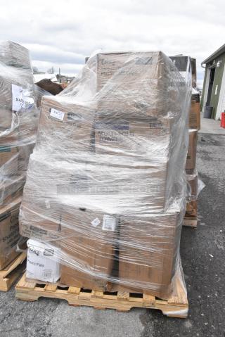 26 BRAND NEW SCRATCH AND DENT! Items Including 347BP9BL Choice 9" Blue Plastic Plate - 500/Case, 612FFL1230 Choice Foil Steam Table Pan Lid - Full Size - 50/Case, 500TW7 Choice 7 oz. Translucent Thin Wall Plastic Cold Cup - 2500/Case, Choice 12 oz. White Double Poly-Coated Paper Food Cup - 1000/Case 760SOUP12WB, 394345XL Noble NexGen Powder-Free Disposable Black Hybrid 3 Mil Thick Gloves - Extra Large - 1000/Case. 26 Times Your Bid!