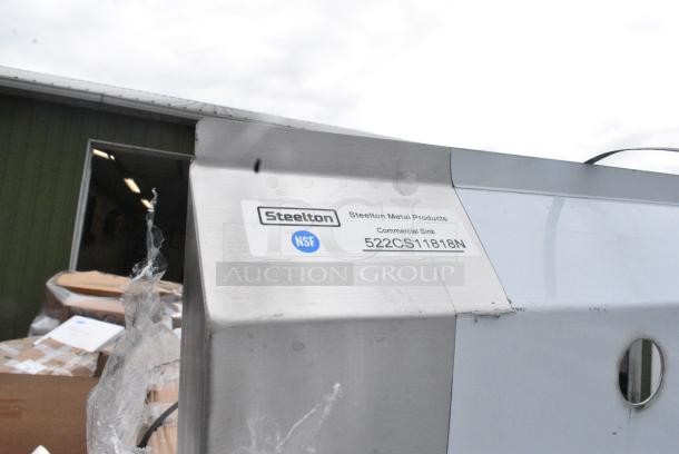 BRAND NEW SCRATCH AND DENT! Steelton 522CS11818N 23 1/2" 18-Gauge Stainless Steel One Compartment Commercial Sink without Drainboard - 18" x 18" x 12" Bowl. No Legs. - Image 2 of 2