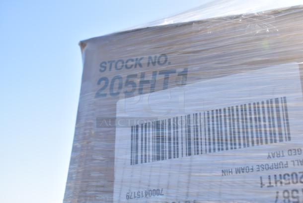 28 BRAND NEW! Boxes Including 760SOUP16WB Choice 16 oz. White Double Poly-Coated Paper Food Cup - 500/Case, 500L1020B Choice Black Hot Paper Cup Travel Lid for 10-24 oz. Standard Cups and 8 oz. Squat Cups - 1000/Case, 500CC16 Choice Clear PET Customizable Plastic Cold Cup - 16 oz. - 1000/Case, 130IC20DSP1M Choice 20 lb. Clear Plastic Drawstring Ice Bag with Ice Print - 250/Case, 433NHT003 Choice 1/5 Large Size White Unprinted Medium-Duty T-Shirt Bag - 500/Case, 612FS4316 Choice Half Size Heavy-Duty Foil Steam Table Pan Extra-Deep 4 3/16" Depth - 100/Case, Dart 205HT1 White Foam Take Out Container with Perforated Hinged Lid 9" x 6" x 3" - 200/Case. 28 Times Your Bid! - Image 6 of 19