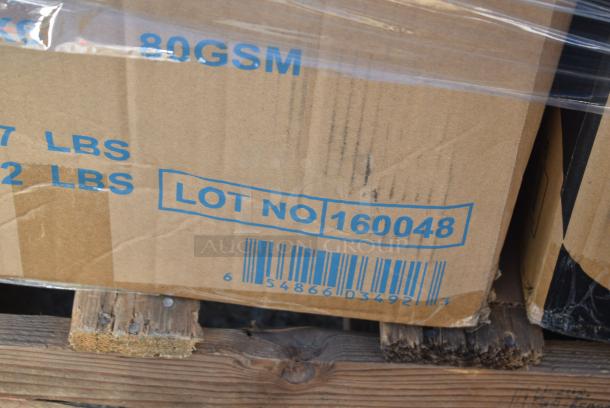 28 BRAND NEW! Boxes Including 760SOUP16WB Choice 16 oz. White Double Poly-Coated Paper Food Cup - 500/Case, 500L1020B Choice Black Hot Paper Cup Travel Lid for 10-24 oz. Standard Cups and 8 oz. Squat Cups - 1000/Case, 500CC16 Choice Clear PET Customizable Plastic Cold Cup - 16 oz. - 1000/Case, 130IC20DSP1M Choice 20 lb. Clear Plastic Drawstring Ice Bag with Ice Print - 250/Case, 433NHT003 Choice 1/5 Large Size White Unprinted Medium-Duty T-Shirt Bag - 500/Case, 612FS4316 Choice Half Size Heavy-Duty Foil Steam Table Pan Extra-Deep 4 3/16" Depth - 100/Case, Dart 205HT1 White Foam Take Out Container with Perforated Hinged Lid 9" x 6" x 3" - 200/Case. 28 Times Your Bid! - Image 13 of 19