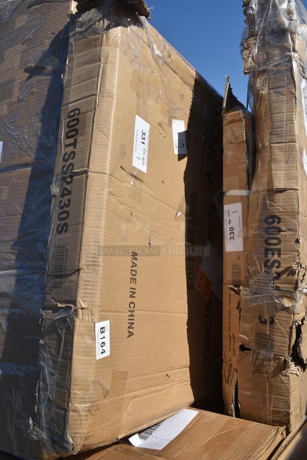 BRAND NEW SCRATCH AND DENT! Regency 600TSS2430S Spec Line 24" x 30" 14 Gauge Stainless Steel Commercial Work Table with Undershelf. May Be Missing Pieces. - Image 2 of 3