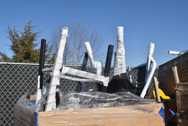 8 BRAND NEW! Boxes Including 750UMB41018 Waterloo 10" x 14" x 10" 18 Gauge Stainless Steel Four Compartment Undermount Sink, Black Tolix Style Chair, Black Metal Bar Height Chairs. 8 Times Your Bid! - Image 2 of 10