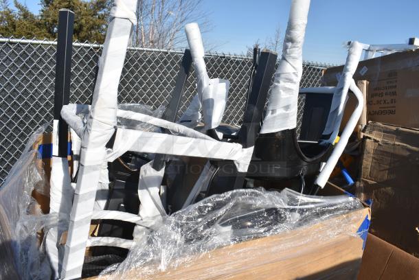 8 BRAND NEW! Boxes Including 750UMB41018 Waterloo 10" x 14" x 10" 18 Gauge Stainless Steel Four Compartment Undermount Sink, Black Tolix Style Chair, Black Metal Bar Height Chairs. 8 Times Your Bid! - Image 3 of 10