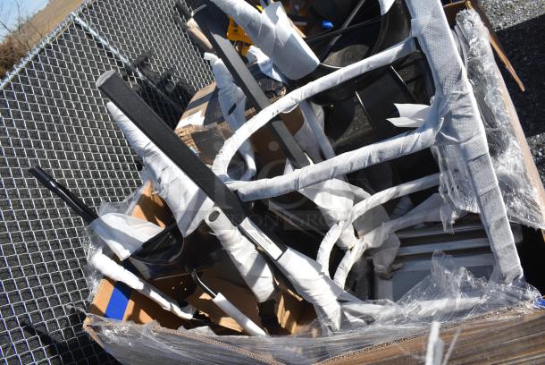 8 BRAND NEW! Boxes Including 750UMB41018 Waterloo 10" x 14" x 10" 18 Gauge Stainless Steel Four Compartment Undermount Sink, Black Tolix Style Chair, Black Metal Bar Height Chairs. 8 Times Your Bid! - Image 4 of 10