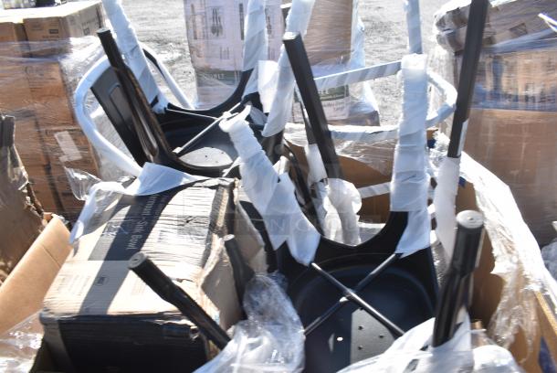 8 BRAND NEW! Boxes Including 750UMB41018 Waterloo 10" x 14" x 10" 18 Gauge Stainless Steel Four Compartment Undermount Sink, Black Tolix Style Chair, Black Metal Bar Height Chairs. 8 Times Your Bid! - Image 5 of 10