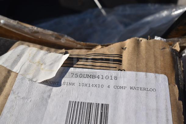 8 BRAND NEW! Boxes Including 750UMB41018 Waterloo 10" x 14" x 10" 18 Gauge Stainless Steel Four Compartment Undermount Sink, Black Tolix Style Chair, Black Metal Bar Height Chairs. 8 Times Your Bid! - Image 6 of 10