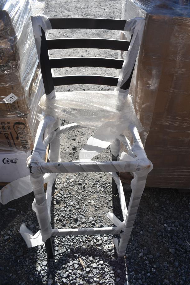 8 BRAND NEW! Boxes Including 750UMB41018 Waterloo 10" x 14" x 10" 18 Gauge Stainless Steel Four Compartment Undermount Sink, Black Tolix Style Chair, Black Metal Bar Height Chairs. 8 Times Your Bid! - Image 7 of 10