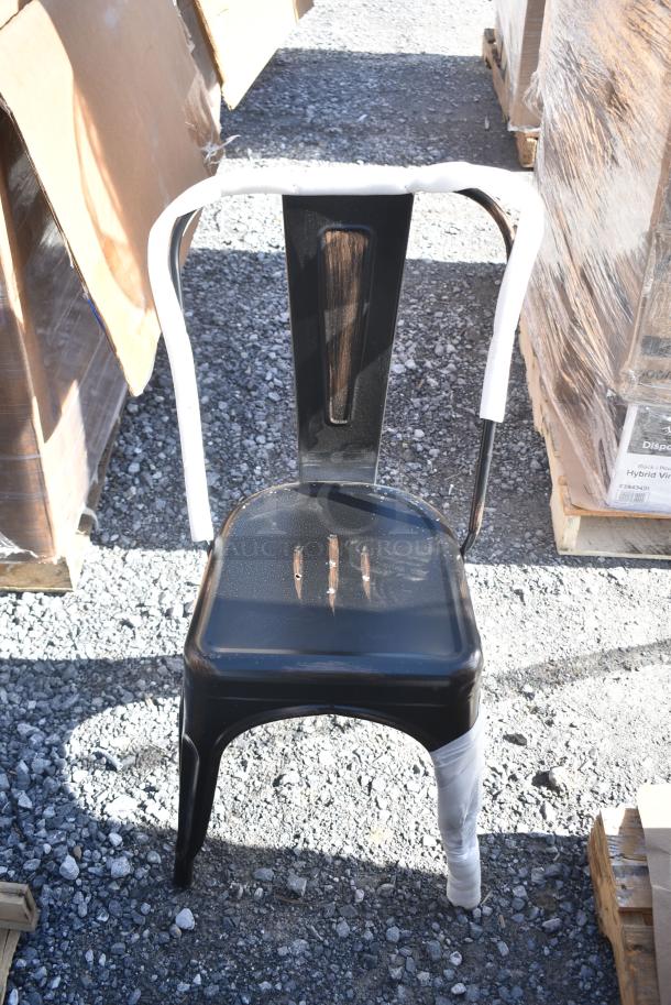 8 BRAND NEW! Boxes Including 750UMB41018 Waterloo 10" x 14" x 10" 18 Gauge Stainless Steel Four Compartment Undermount Sink, Black Tolix Style Chair, Black Metal Bar Height Chairs. 8 Times Your Bid! - Image 8 of 10