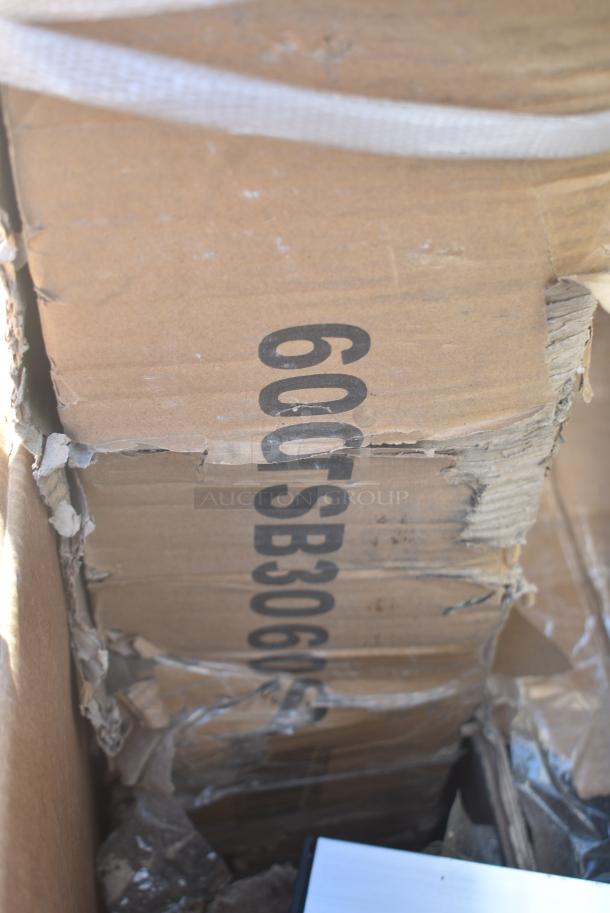 BRAND NEW SCRATCH AND DENT! Regency 600TSB3060S 30" x 60" 16-Gauge Stainless Steel Commercial Work Table with 4" Backsplash and Undershelf. May Be Missing Pieces. - Image 2 of 2