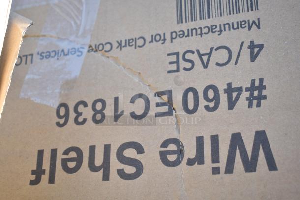 BRAND NEW SCRATCH AND DENT! Box of 4 Regency 460EC1836 18" x 36" NSF Chrome Wire Shelf. May Be Missing Pieces. - Image 2 of 2