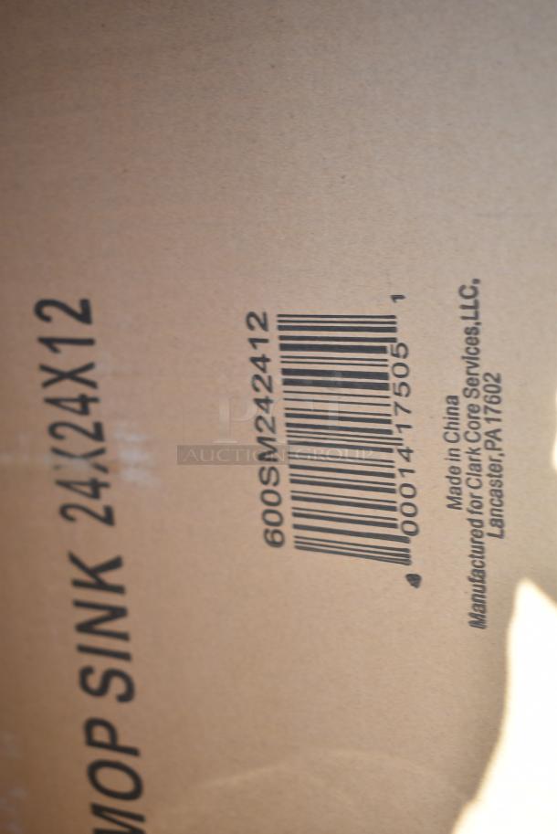 BRAND NEW SCRATCH AND DENT! Regency 600SM242412 29" 16-Gauge Stainless Steel One Compartment Floor Mop Sink - 24" x 24" x 12" Bowl. May Be Missing Pieces. - Image 2 of 2