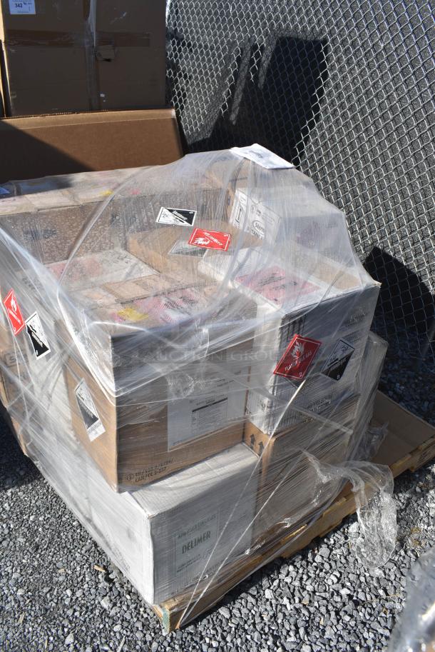 21 BRAND NEW! Items Including 465C1448KE5 Steelton 14" x 48" NSF Chrome 5-Shelf Kit with 72" Posts, 147LIMEBGONE1G Noble Chemical 1 Gallon / 128 oz. Lime-B-Gone Concentrated Delimer / Descaler - 4/Case. Chlorinated Sanitizer. 21 Times Your Bid! - Image 2 of 8