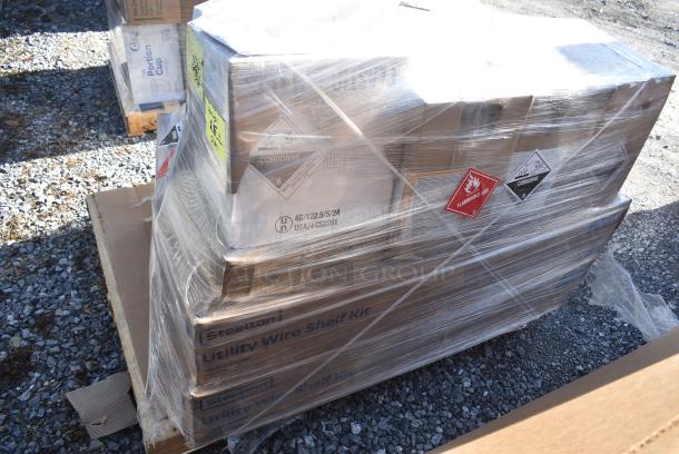 21 BRAND NEW! Items Including 465C1448KE5 Steelton 14" x 48" NSF Chrome 5-Shelf Kit with 72" Posts, 147LIMEBGONE1G Noble Chemical 1 Gallon / 128 oz. Lime-B-Gone Concentrated Delimer / Descaler - 4/Case. Chlorinated Sanitizer. 21 Times Your Bid! - Image 4 of 8