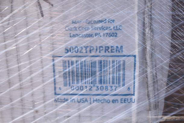 27 BRAND NEW! Items Including Four 795KFTL32SPE Choice 16-32 oz. Rectangular PET Take-Out Lid - 300/Case, Two 500CC12 Choice Clear PET Customizable Plastic Cold Cup - 12 oz. - 1000/Case, 5002TPJPREM Lavex Premium 2-Ply 720' Universal Jumbo Toilet Paper Roll with 9" Diameter - 12/Case, 50016C Choice 16 oz. Coffee Print Poly Paper Hot Cup - 1000/Case, 795KFTL32SPE Choice 16-32 oz. Rectangular PET Take-Out Lid - 300/Case, 500CC10 Choice 10 oz. Clear PET Plastic Cold Cup - 1000/Case,129MCS24B Choice 24 oz. Black Rectangular Microwavable Heavy Weight Container with Lid 8" x 5 1/4" x 2" - 150/Case. 27 Times Your Bid! - Image 5 of 12