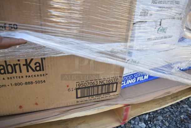 32 BRAND NEW! Items Including Two 500MFTN Lavex Natural Brown Kraft M-Fold (Multifold) Towel - 4000/Case, Four 5001BNAPNAT EcoChoice 1-Ply Natural Kraft Beverage / Cocktail Napkin - 4000/Case, 182RRF14 Choice 10" x 14" Plastic Food Bag On A Roll - 1000/Case, 5002CPTE Lavex 2-Ply White Center Pull Paper Towel 510' Roll - 6/Case, 760FF12 Choice 12 oz. French Fry Cup - 1000/Case, 433HSLCPIE Choice Clear Hinged Slice Container with Lid. 32 Times Your Bid! - Image 5 of 15