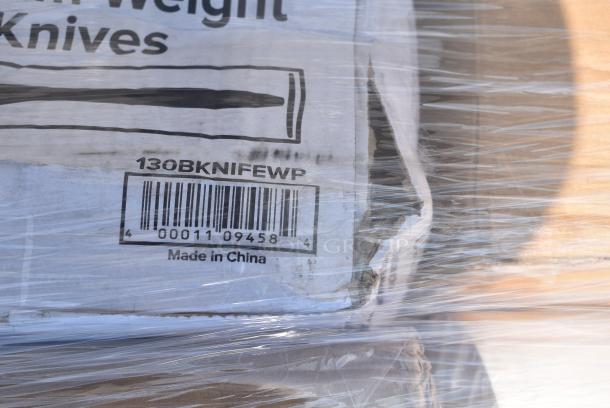 26 BRAND NEW! Items Including 500L1020W Choice White Hot Paper Cup Travel Lid for 10-24 oz. Standard Cups and 8 oz. Squat Cups - 1000/Case, 500CC16 Choice Clear PET Customizable Plastic Cold Cup - 16 oz. - 1000/Case, 5001N6001KR EcoChoice 10" x 12" Natural Kraft 1/4 Fold Luncheon Napkin - 6000/Case, 43318TRBU Choice 18" x 700' 40 lb. Premium White True Butcher Paper Roll, 130BKNIFEWP Choice 6 1/2" Individually Wrapped Medium Weight Black Polypropylene Plastic Knife - 1000/Case, 129MCS38B Choice 38 oz. Black Rectangular Microwavable Heavy Weight Container with Lid 8 3/4" x 6 1/4" x 2" - 150/Case. 26 Times Your Bid! - Image 14 of 15