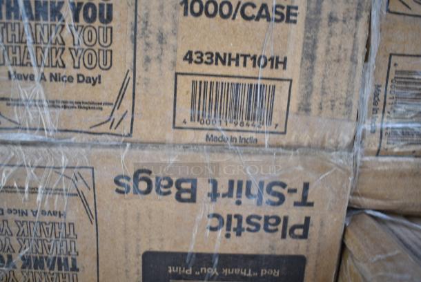 26 BRAND NEW! Items Including 127CH08F Choice 8 oz. Clear RPET Tall Hinged Deli Container - 200/Case, 433NHT101H Choice 1/6 Standard Size White "Thank You" Medium-Duty Plastic T-Shirt Bag - 1000/Case, 500L1020B Choice Black Hot Paper Cup Travel Lid for 10-24 oz. Standard Cups and 8 oz. Squat Cups - 1000/Case, 129MCR16B Choice 16 oz. Black 6 1/4" Round Microwavable Heavy Weight Container with Lid - 150/Case, 127P100C Choice 1 oz. Clear Plastic Souffle Cup / Portion Cup - 2500/Case, 394385L Noble Products Powder-Free Disposable Latex Gloves for Foodservice - 1000/Case, 130BFORKWP Choice Individually Wrapped Medium Weight Black Polypropylene Plastic Fork - 1000/Case. 26 Times Your Bid! - Image 7 of 15