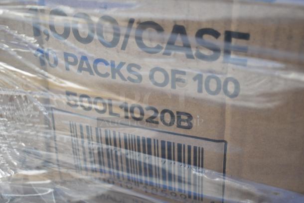 26 BRAND NEW! Items Including 127CH08F Choice 8 oz. Clear RPET Tall Hinged Deli Container - 200/Case, 433NHT101H Choice 1/6 Standard Size White "Thank You" Medium-Duty Plastic T-Shirt Bag - 1000/Case, 500L1020B Choice Black Hot Paper Cup Travel Lid for 10-24 oz. Standard Cups and 8 oz. Squat Cups - 1000/Case, 129MCR16B Choice 16 oz. Black 6 1/4" Round Microwavable Heavy Weight Container with Lid - 150/Case, 127P100C Choice 1 oz. Clear Plastic Souffle Cup / Portion Cup - 2500/Case, 394385L Noble Products Powder-Free Disposable Latex Gloves for Foodservice - 1000/Case, 130BFORKWP Choice Individually Wrapped Medium Weight Black Polypropylene Plastic Fork - 1000/Case. 26 Times Your Bid! - Image 8 of 15