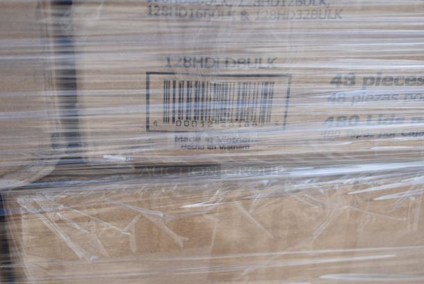 30 BRAND NEW! Items Including Three 450137 Tork Wiper ShopMax Roll 450 White Centerfeed, Two 500L1020B Choice Black Hot Paper Cup Travel Lid for 10-24 oz. Standard Cups and 8 oz. Squat Cups - 1000/Case, 500TO10103 Choice 10" x 10" x 3" Microwaveable 1-Compartment Black / Clear Plastic Hinged Container - 100/Case, 433910P 9" White Uncoated Paper Plate, 128HD16COMBO ChoiceHD 16 oz. Microwavable Translucent Plastic Deli Container and Lid Combo Pack - 240/Case, 760SOUP8MP Choice 8 oz. Medley Double Poly-Coated Paper Soup / Hot Food Cup with Vented Paper Lid - 250/Case. 30 Times Your Bid! - Image 16 of 16