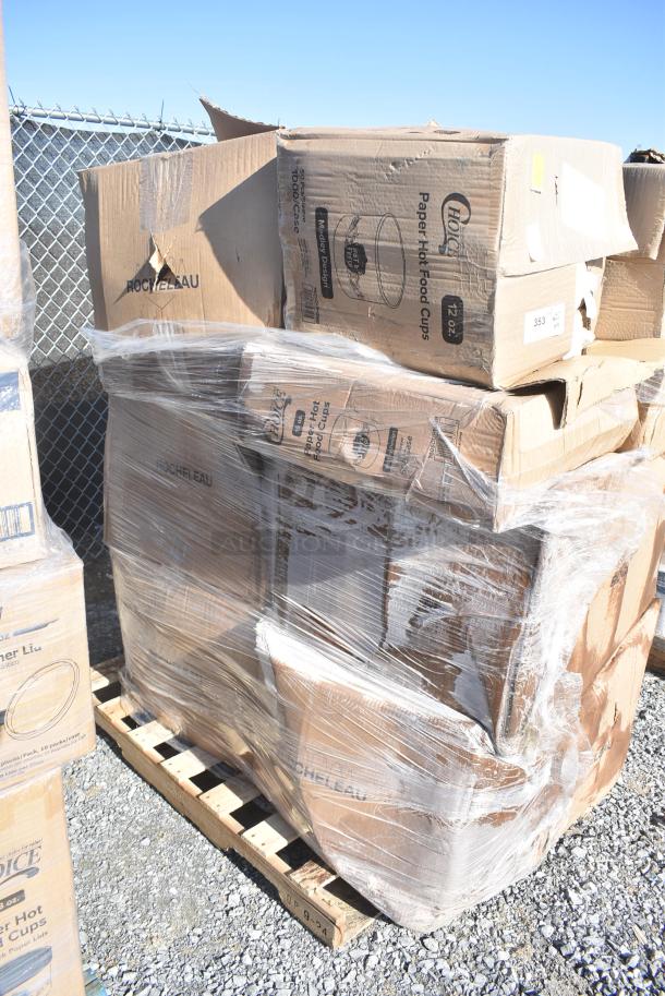 9 BRAND NEW! Items Including Rocheleau Boxes, Choice 64 oz. Medley Double Poly-Coated Paper Soup / Hot Food Cup - 150/Case 760SOUP64MB, Choice 12 oz. Medley Double Poly-Coated Paper Soup / Hot Food Cup - 1000/Case 760SOUP12MB. 9 Times Your Bid! - Image 2 of 8