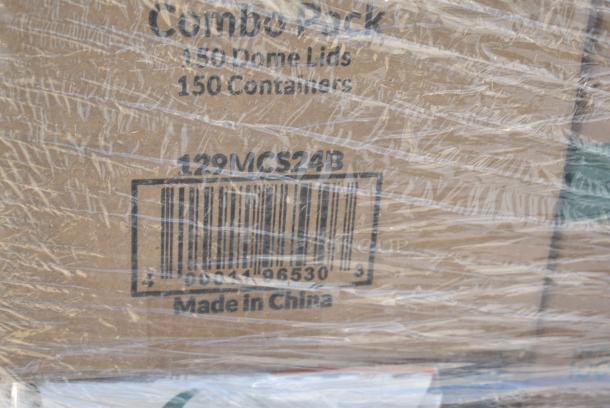 32 BRAND NEW! Items Including 129MCS24B Choice 24 oz. Black Rectangular Microwavable Heavy Weight Container with Lid 8" x 5 1/4" x 2" - 150/Case, 600TB3018G Regency 30" x 18" 18-Gauge 304 Stainless Steel Equipment Filler Table with Backsplash and Galvanized Undershelf, 50016W Choice 16 oz. White Poly Paper Hot Cup - 1000/Case, 50010DWALLW Choice 10 oz. White Smooth Double Wall Paper Hot Cup - 500/Case, 612FS7800 Choice Full Size Foil Steam Table Pan Medium. 32 Times Your Bid! - Image 6 of 15