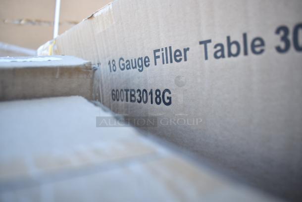 32 BRAND NEW! Items Including 129MCS24B Choice 24 oz. Black Rectangular Microwavable Heavy Weight Container with Lid 8" x 5 1/4" x 2" - 150/Case, 600TB3018G Regency 30" x 18" 18-Gauge 304 Stainless Steel Equipment Filler Table with Backsplash and Galvanized Undershelf, 50016W Choice 16 oz. White Poly Paper Hot Cup - 1000/Case, 50010DWALLW Choice 10 oz. White Smooth Double Wall Paper Hot Cup - 500/Case, 612FS7800 Choice Full Size Foil Steam Table Pan Medium. 32 Times Your Bid! - Image 9 of 15