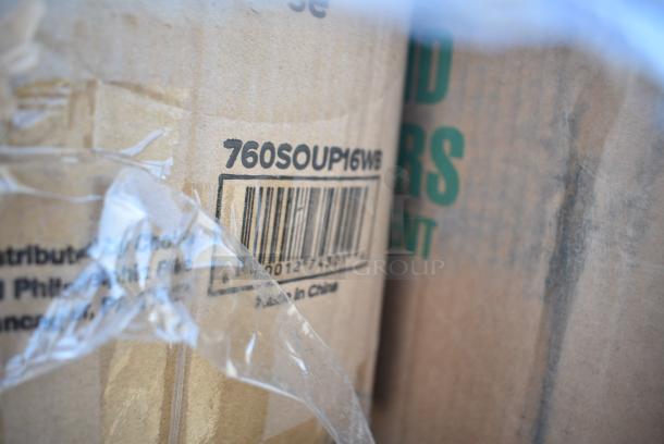 16 BRAND NEW! Items Including 760SOUP16WB Choice 6 - 16 oz. White Paper Soup / Hot Food Cup Vented Lid - 1000/Case, Two 460EG2472 Regency 24 x 72 Green Wire Shelf, 129MCR32B Choice 32 oz. Black Round Microwavable Heavy Weight Container with Lid 7 1/4" - 150/Case, 612558HD Choice 8 Round Heavy Weight Foil Take Out Pan. 16 Times Your Bid! - Image 6 of 12