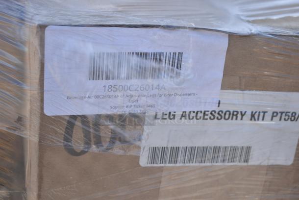 17 BRAND NEW! Items Including Beverage-Air 00C26S014A 6" Adjustable Legs for Beer Dispensers - 4/Set 18500C26014A, 5539222B Acopa Covella 22 oz. Burgundy Wine Glass - 12/Case, Beverage-Air 00C06-003A 6" Adjustable Legs for Milk Coolers - 4/Set 18500C06003A, 347FC2P4 Visions 4 oz. Clear 2-Piece Plastic Champagne Glass - 360/Case, 130BKFKSNSPH CUTLERY PACK HVY WGHT FKSNSP BLACK 500. 17 Times Your Bid! - Image 4 of 13