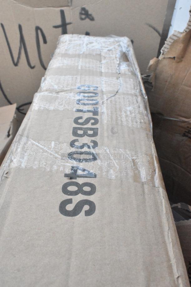 BRAND NEW SCRATCH AND DENT! Regency 600TSB3048S 30" x 48" 16-Gauge Stainless Steel Commercial Work Table with 4" Backsplash and Undershelf. May Be Missing Pieces. - Image 3 of 3