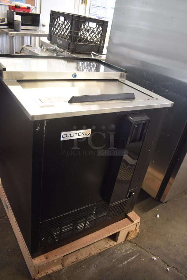BRAND NEW SCRATCH AND DENT! Culitek MBC-25 Metal Commercial Back Bar Bottle Cooler w/ 1 Lid. 115 Volts, 1 Phase. Tested and Working! - Image 1 of 13