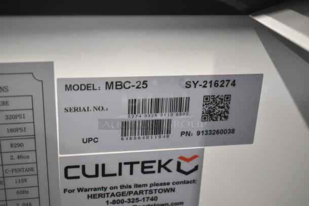 BRAND NEW SCRATCH AND DENT! Culitek MBC-25 Metal Commercial Back Bar Bottle Cooler w/ 1 Lid. 115 Volts, 1 Phase. Tested and Working! - Image 12 of 13