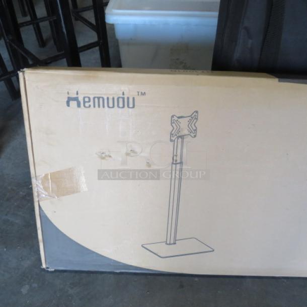 One NEW Hemudu TV Stand With Mount. #HT1001B. $245.00 - Image 1 of 2